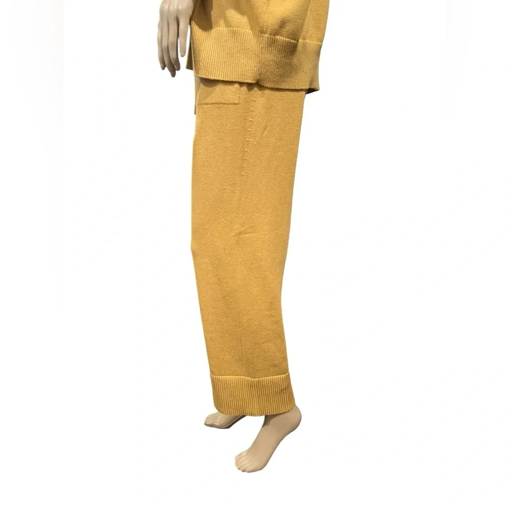 NWOT Free People Beach Womens Solar 2 Piece Cardigan & Pants Set XS Gold Heather - Picture 6 of 13